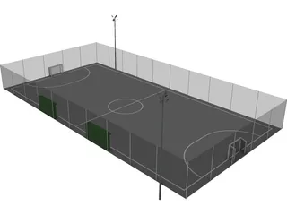 5X5 Football Field 3D Model preview