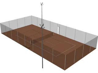 Tennis Court 3D Model preview
