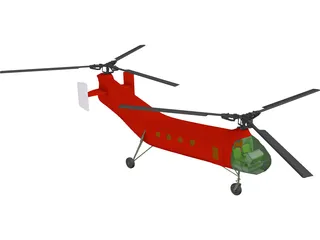 Piasecki H-21 / CH-21B Workhorse 3D Model preview