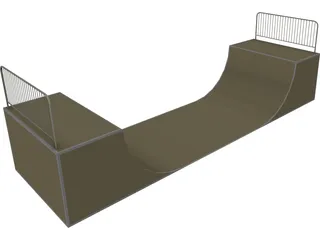 Ramp for Skeating 3D Model preview