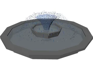 Water Fountain 3D Model preview