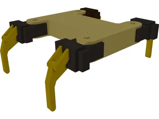 Quadrapod Walking Robot Quad 2 3D Model preview
