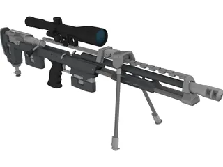DSR-1 Accuracy International Sniper Rifle (AISR) 3D Model preview