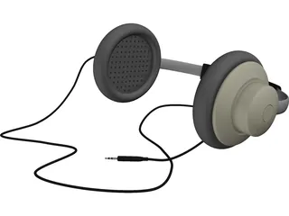 Walkman Stereo Headphones 3D Model preview