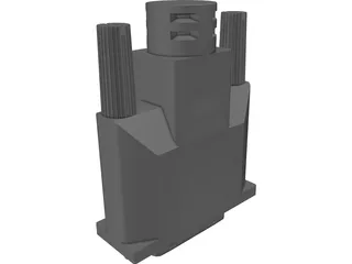 DVI Connector 3D Model preview