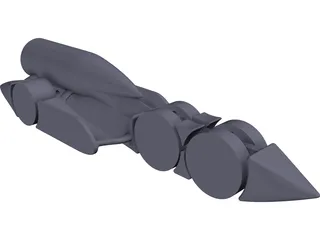 Model Land Speed Record Car 3D Model preview