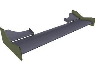 Formula BMW Front Wing Assembly 3D Model preview
