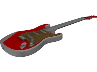 Fender Stratocaster Guitar 3D Model preview