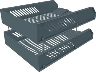 Paper Tray 3D Model preview