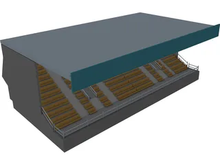 Football Benches 3D Model preview