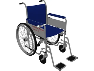 Wheelchair 3D Model preview