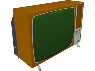 Old TV 3D Model preview
