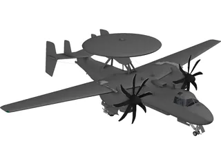 Grumman E-2C Hawkeye 3D Model preview