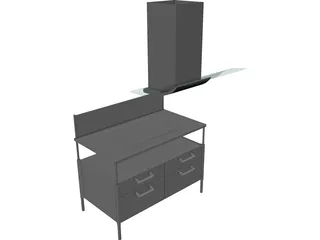 Kitchen Hood 3D Model preview