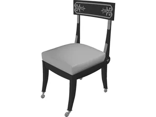 Retro Chair 3D Model preview