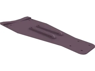 Double Bass Pedal Plate 3D Model preview