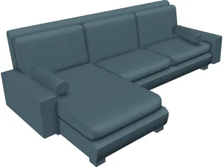 Corner Sofa 3D Model preview
