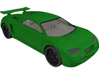 Sports Car Concept 3D Model preview