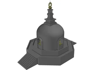 Buddhist Stupa 3D Model preview