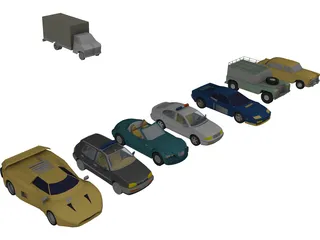 Cars Pack 3D Model preview