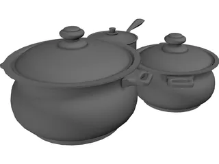 Kitchen Furniture 3D Model preview