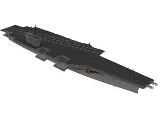 USS John F Kennedy CV 67 3D Model preview