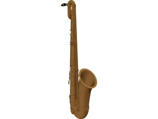 Baritone Sax 3D Model preview