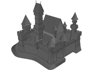 Czech Castle 3D Model preview