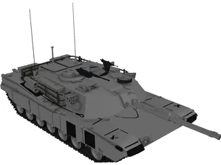 M1A2 Abrams Battle Tank 3D Model preview