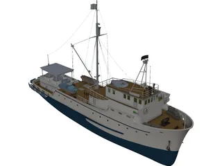 Barco De Pesca 3D Model preview