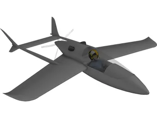 Small Turbine Single Seater 3D Model preview