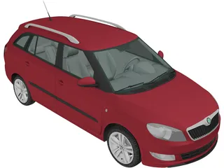 Skoda Fabia Combi (2011) 3D Model preview