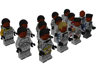 Lego Clone Troopers Mini Figures (2020) 3D Model preview