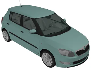 Skoda Fabia (2011) 3D Model preview