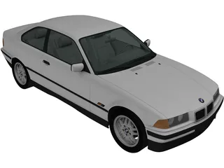 BMW 318i Coupe (1993) 3D Model preview