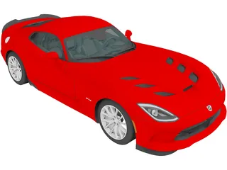 Dodge Viper SRT (2013) 3D Model preview