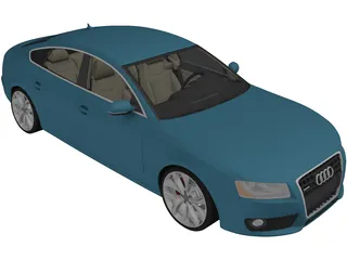 Audi A5 Sportback (2009) 3D Model preview