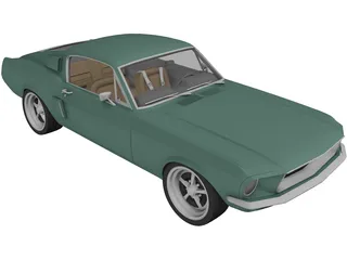 Ford Mustang GT (1967) 3D Model preview