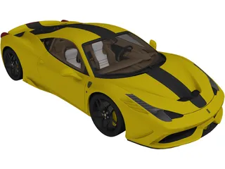 Ferrari 458 Speciale (2014) 3D Model preview
