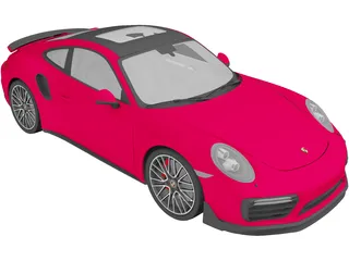 Porsche 911 Turbo S (2016) 3D Model preview