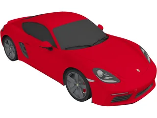 Porsche 718 Cayman S (2018) 3D Model preview
