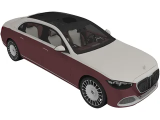 Mercedes-Maybach S 680 (2021) 3D Model preview