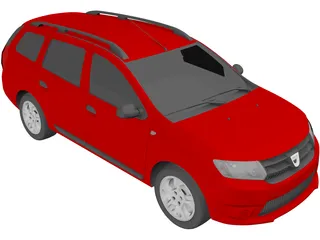 Dacia Logan MCV Wagon (2015) 3D Model preview