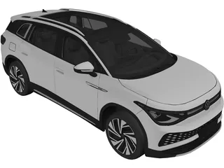 Volkswagen ID.6 X (2022) 3D Model preview