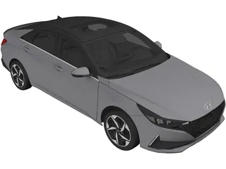 Hyundai Elantra (2021) 3D Model preview