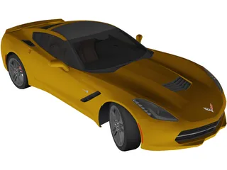 Chevrolet Corvette Stingray C7 (2013) 3D Model preview