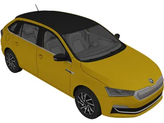 Skoda Rapid Spaceback (2020) 3D Model preview