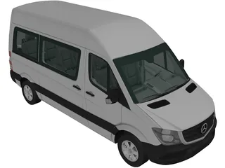Mercedes-Benz Sprinter SWB (2013) 3D Model preview