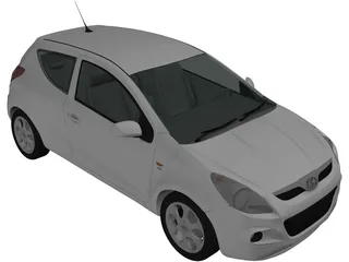Hyundai i20 (2010) 3D Model preview