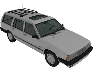 Volvo 740 GL (1985) 3D Model preview
